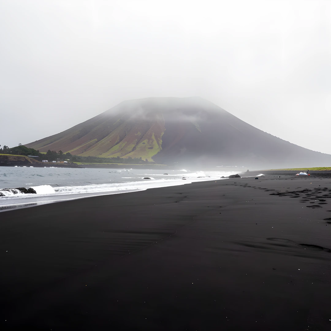 Volcanic Island Scene