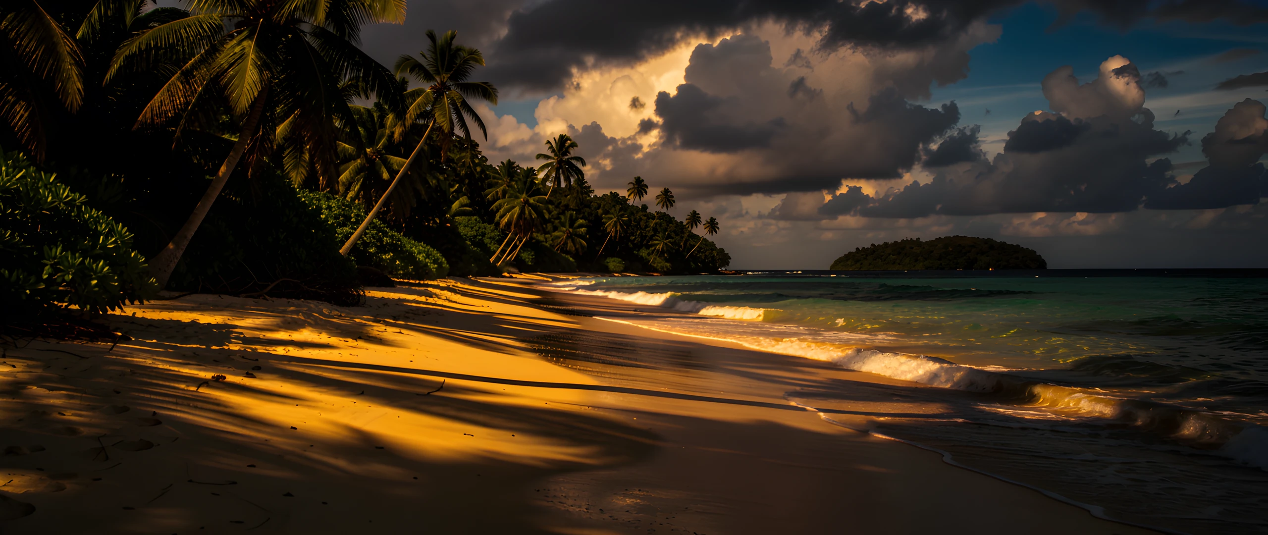 Island Lagoon Sunset