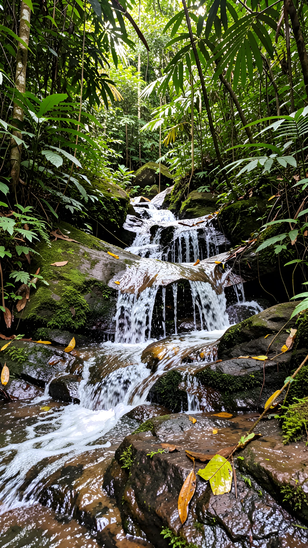 Thai Waterfall Scene