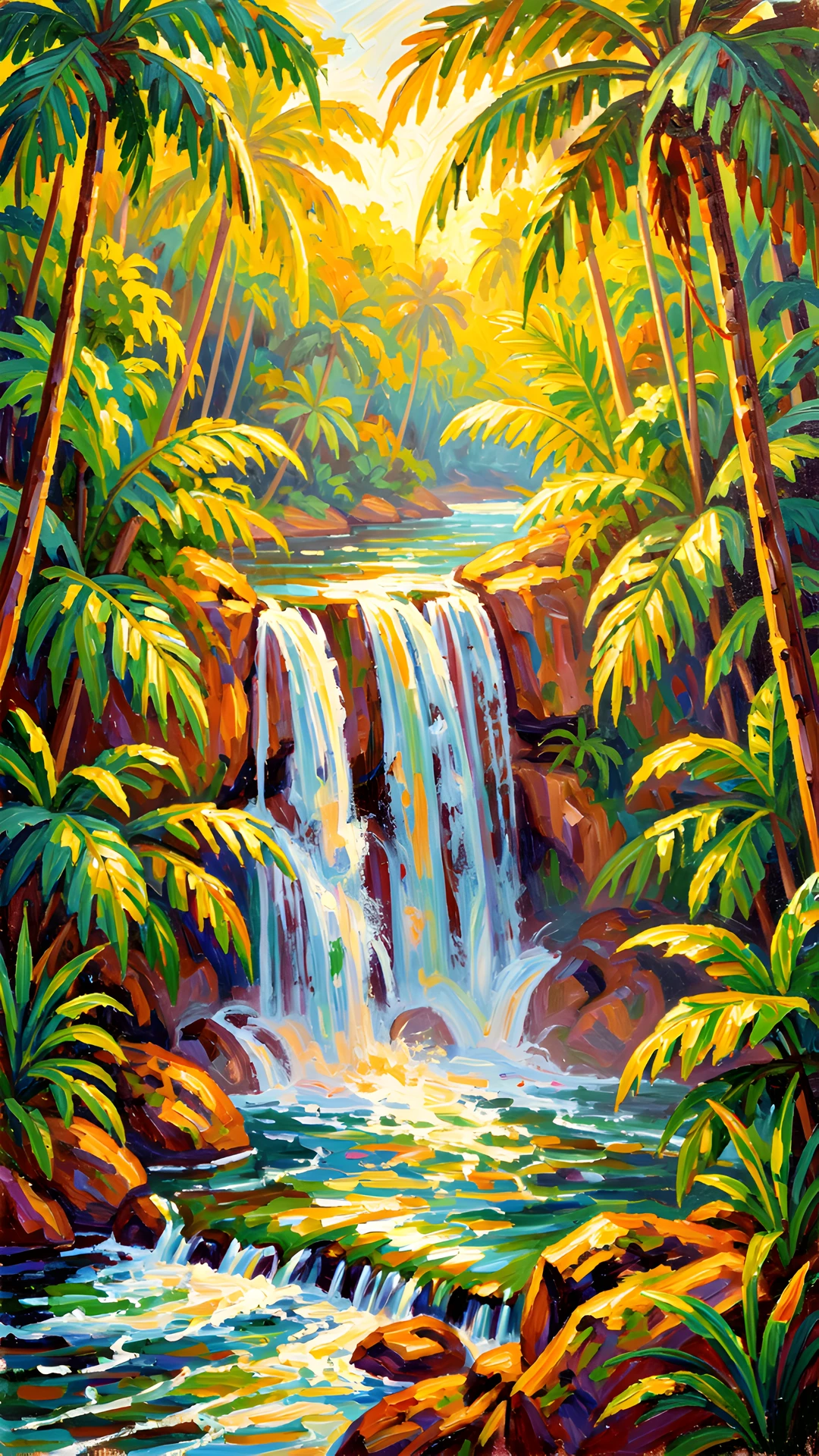 Impressionist Jungle Scene