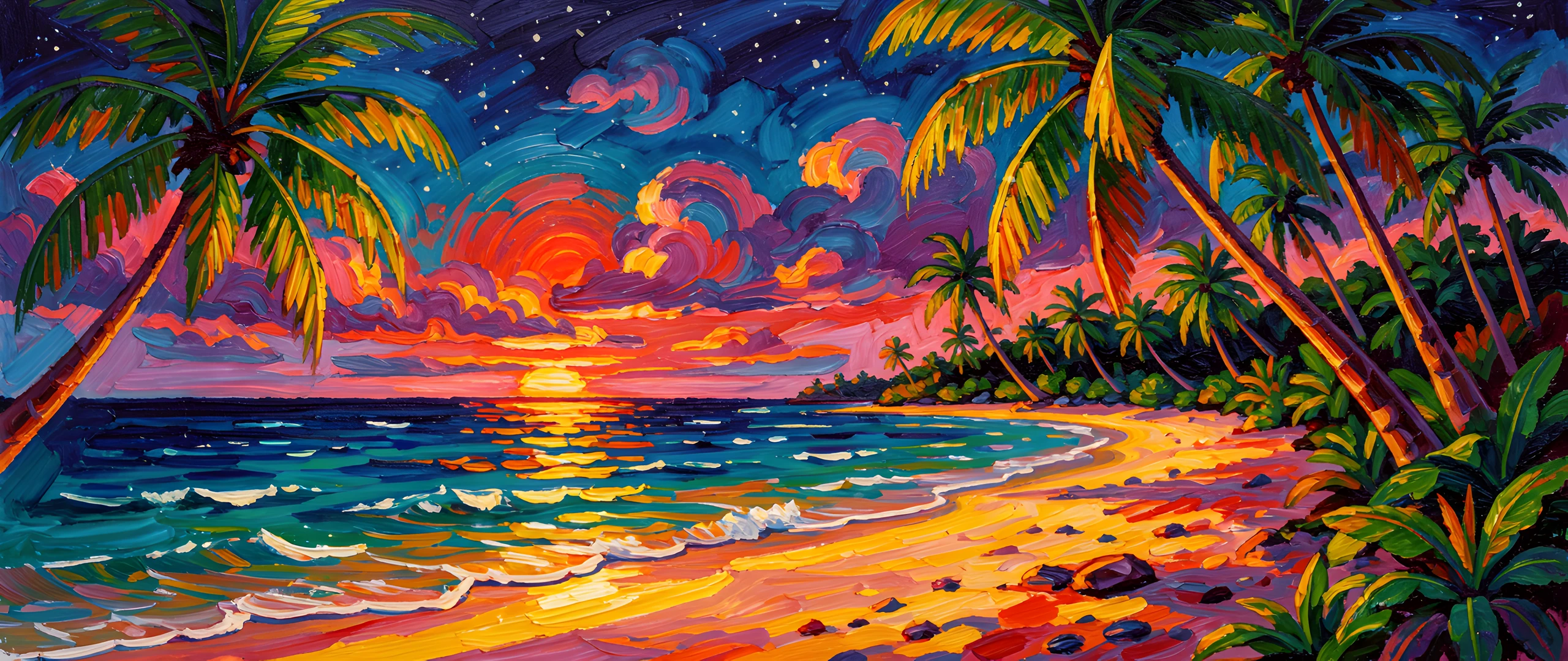 Impressionist Island Night