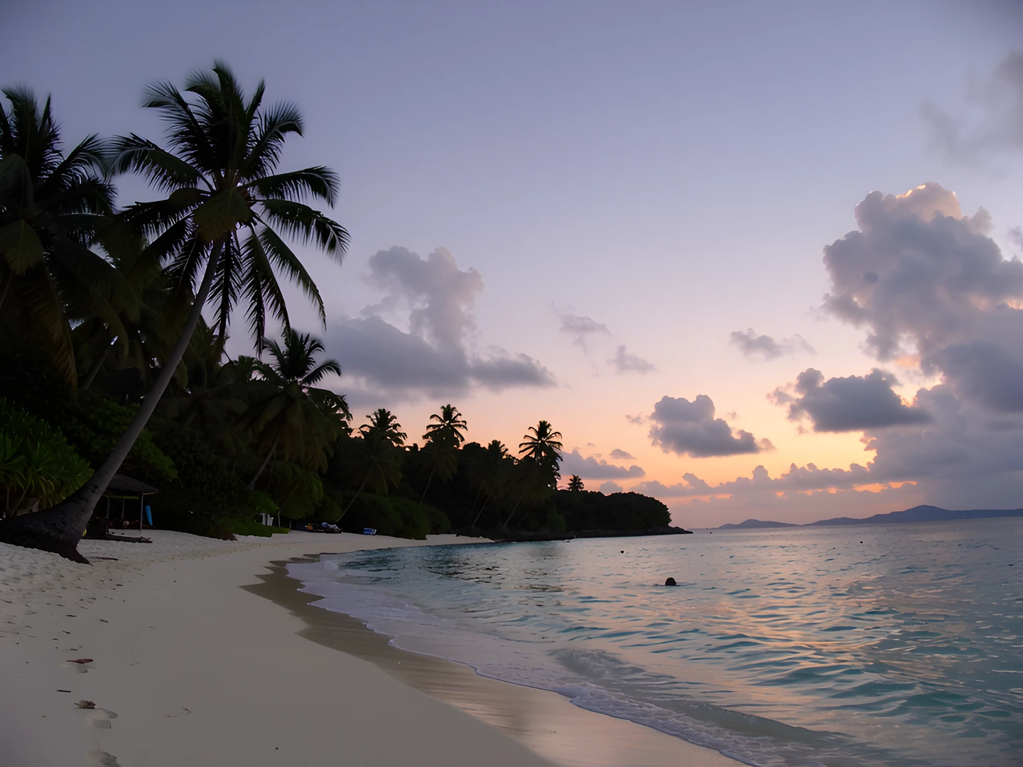 Island Sunset Scene