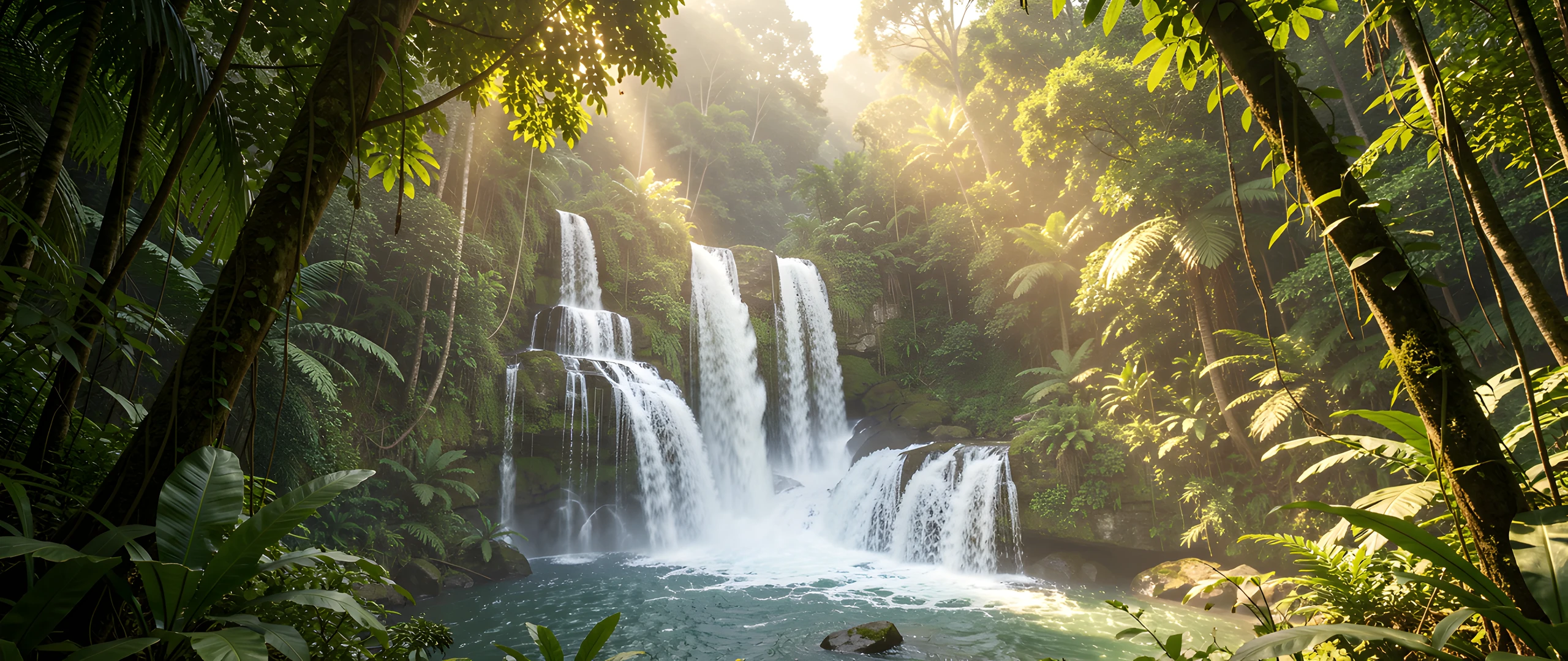 Tropical Waterfall Oasis