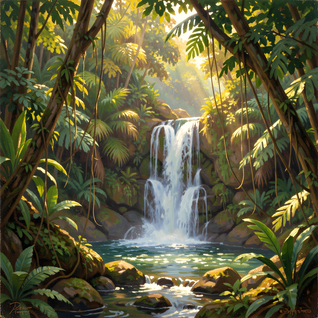 Jungle Waterfall Glow