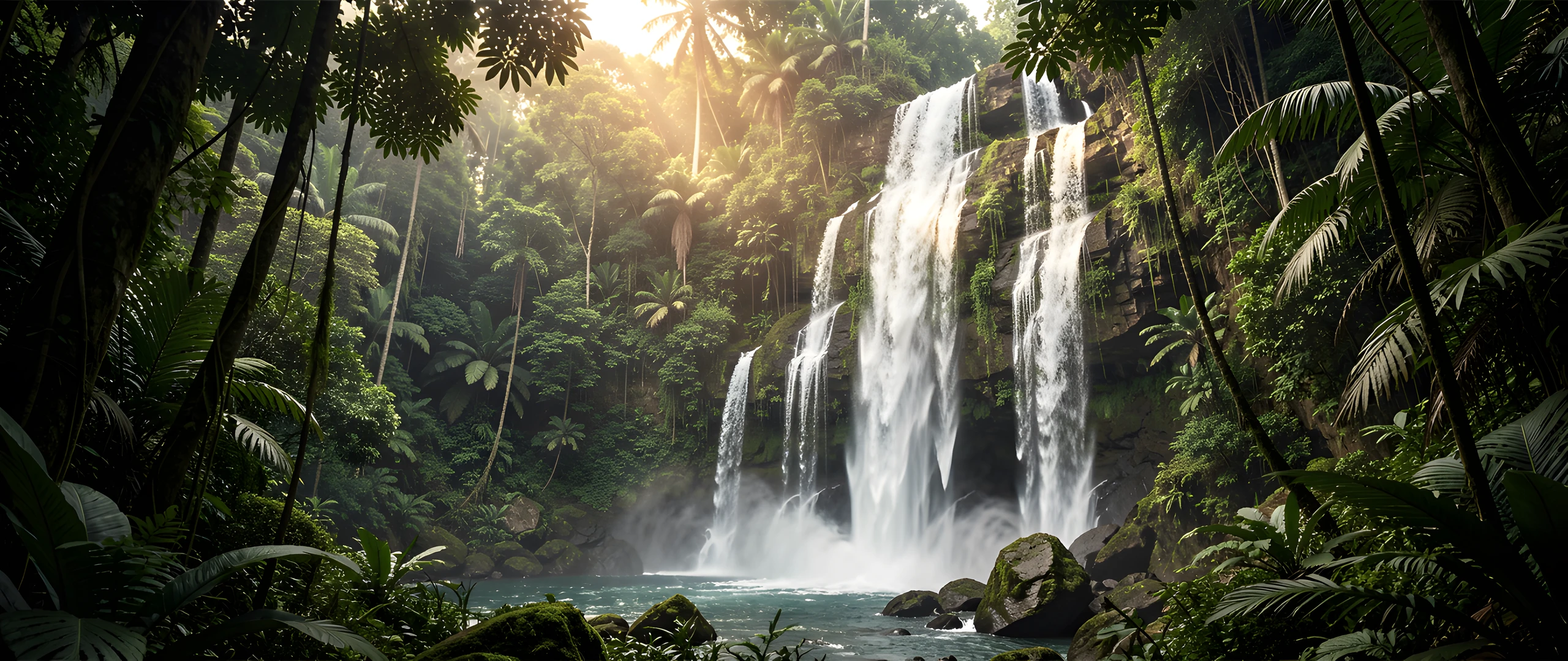 Tropical Waterfall Oasis
