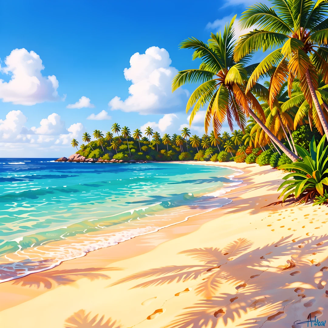 Island Beach Scene