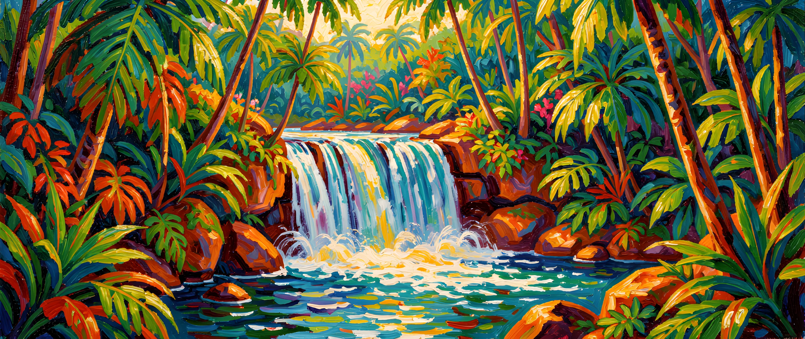 Impressionist Jungle Paradise