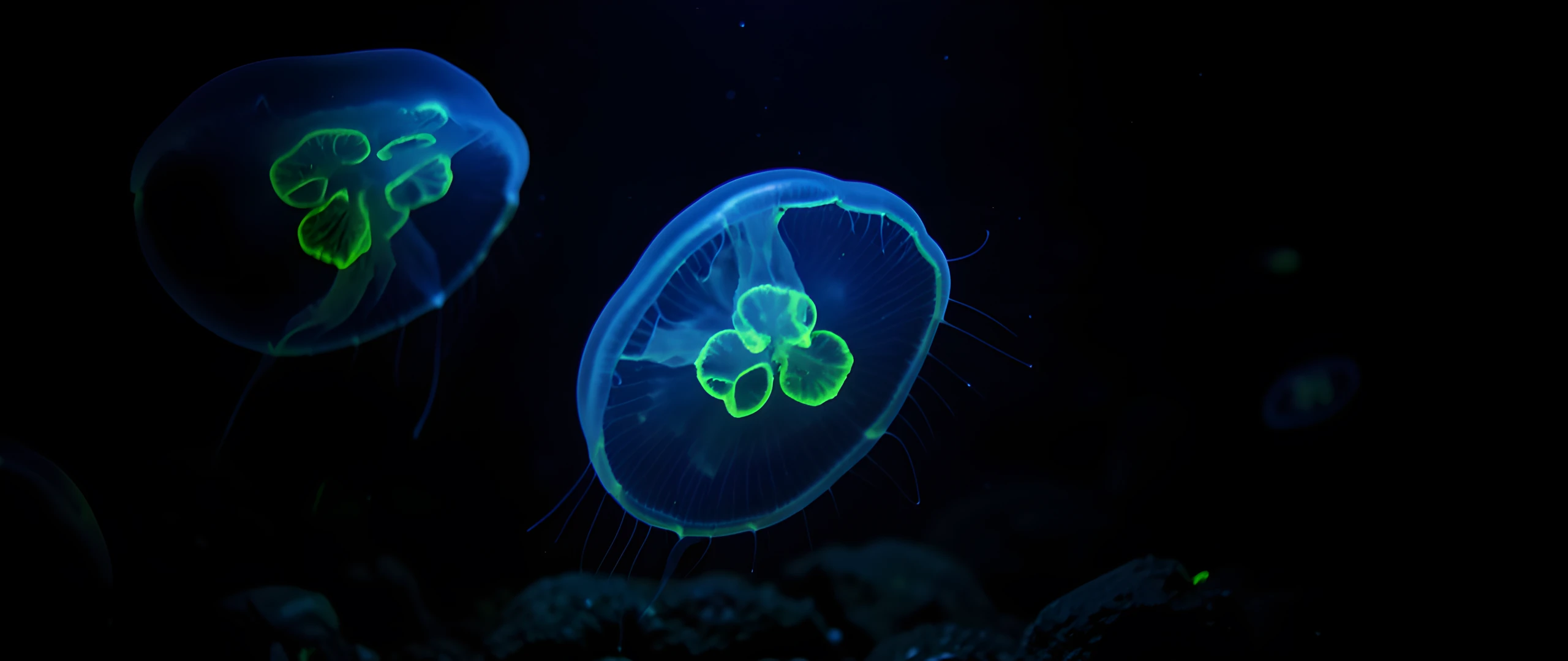 Glowing Jellyfish Swarm