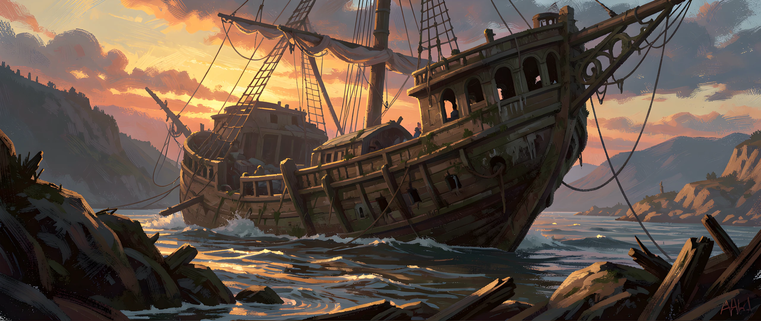 Golden Glowing Depths