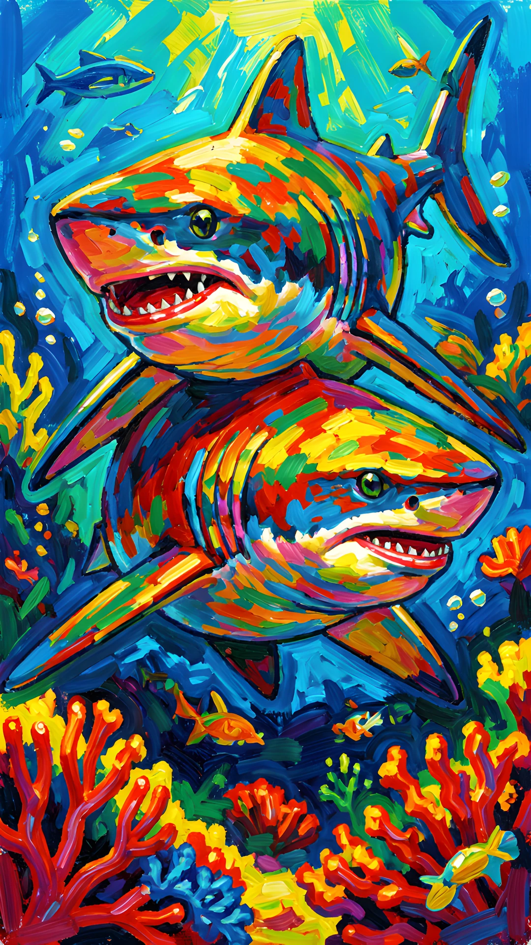 Impressionist Reef Scene