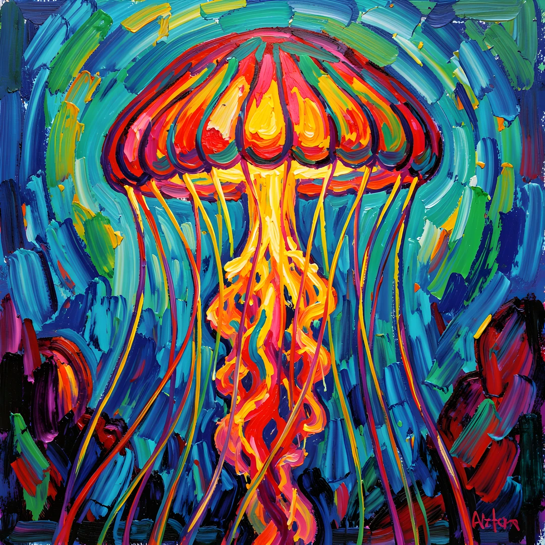 Jellyfish Impressionist Dream