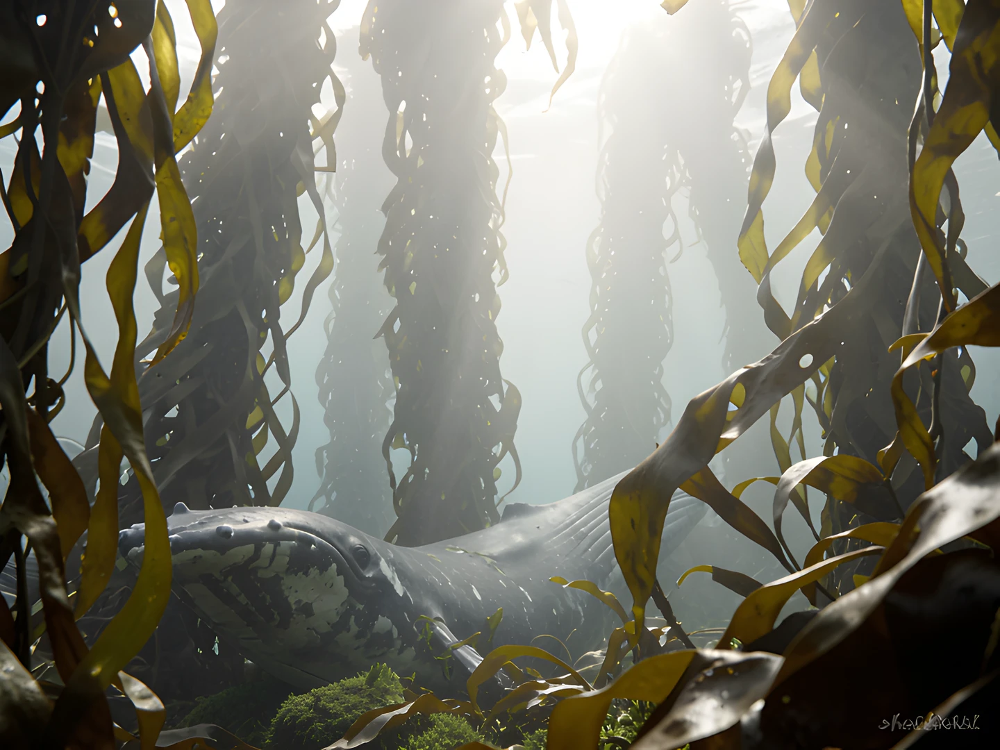 Whale In Kelp