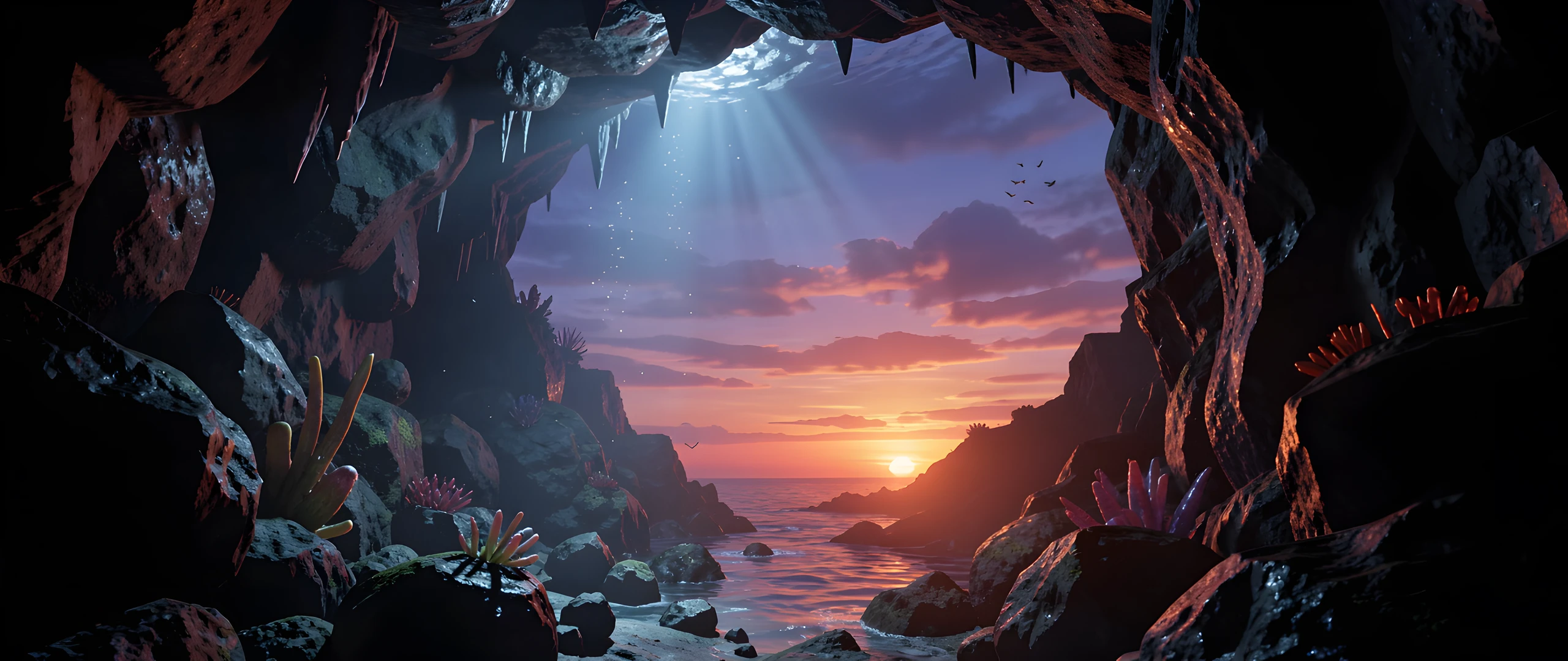 Glowing Ocean Depths