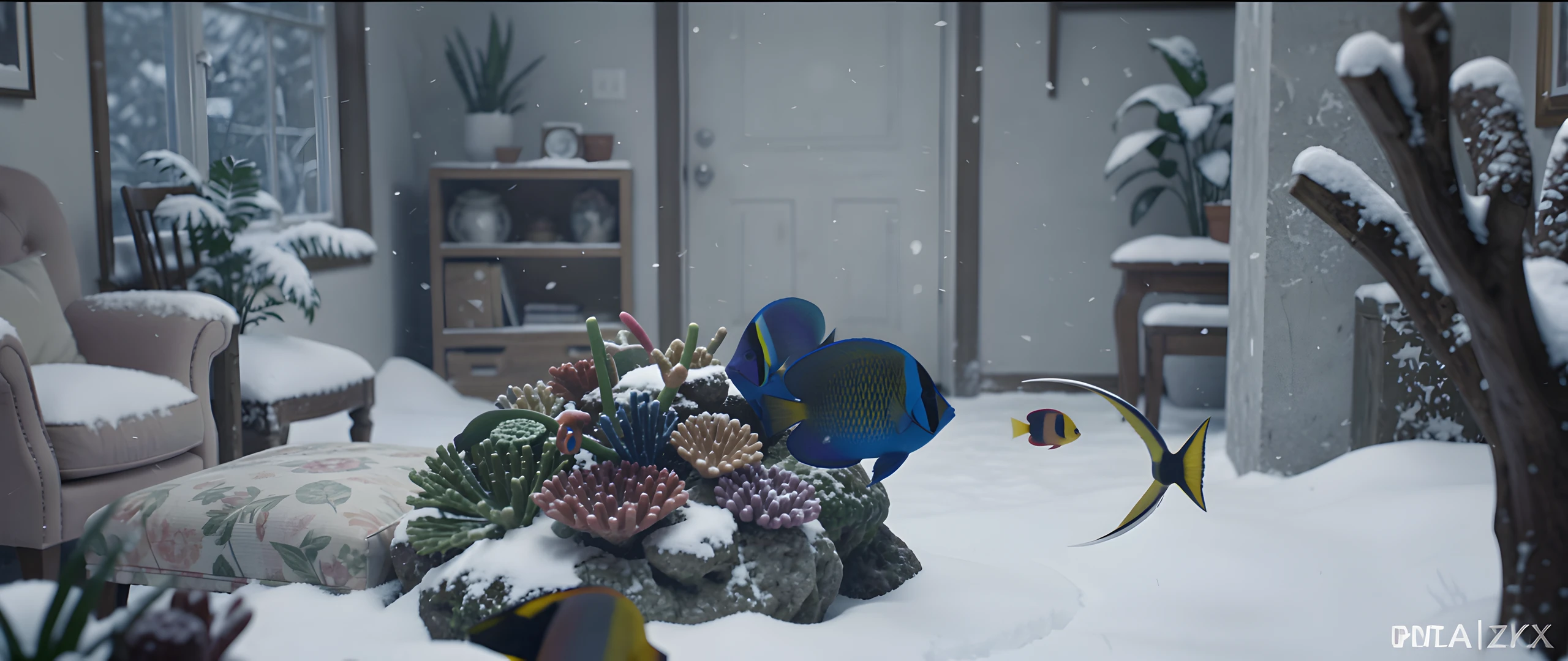 Snowy Tropical Reef
