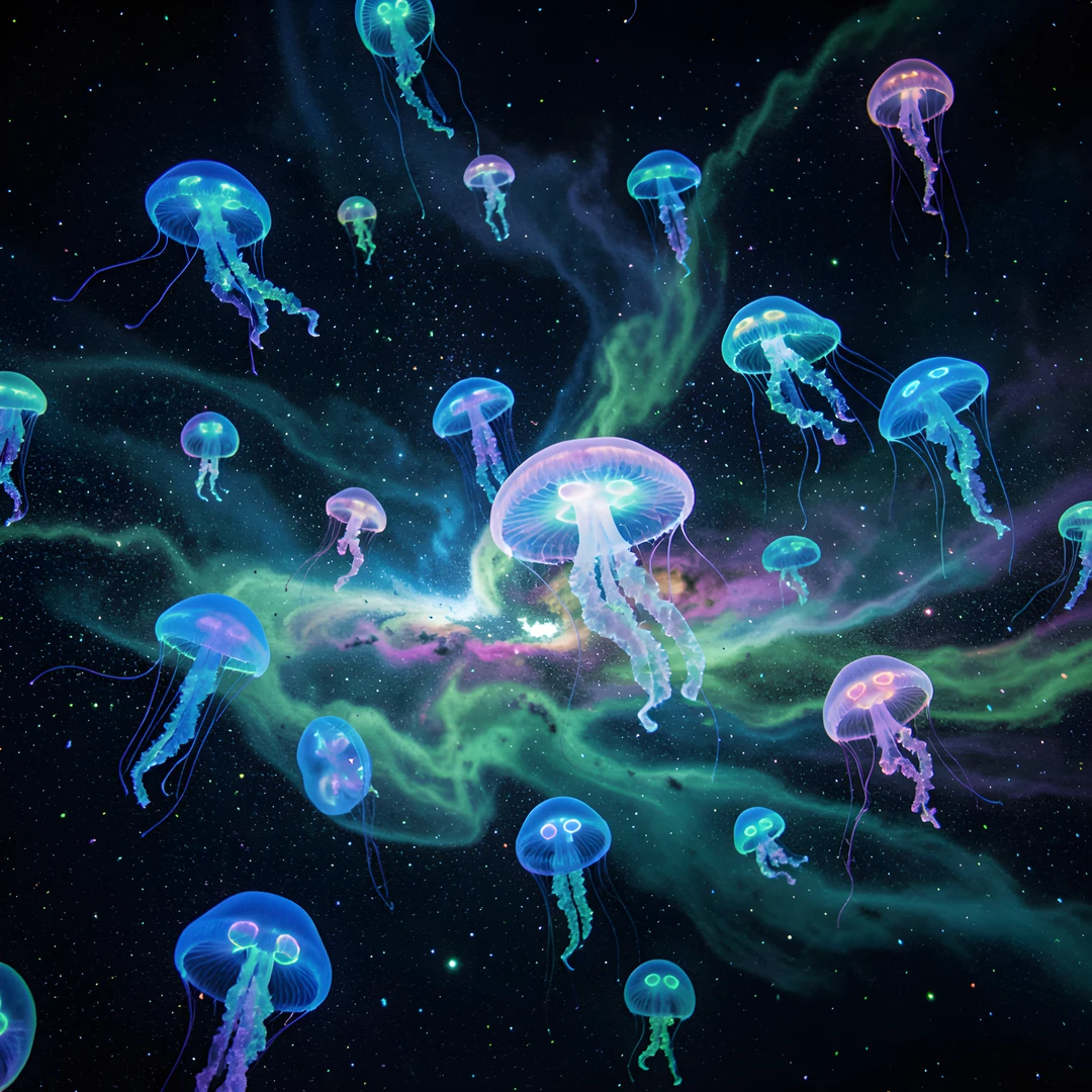 Glowing Jellyfish Storm
