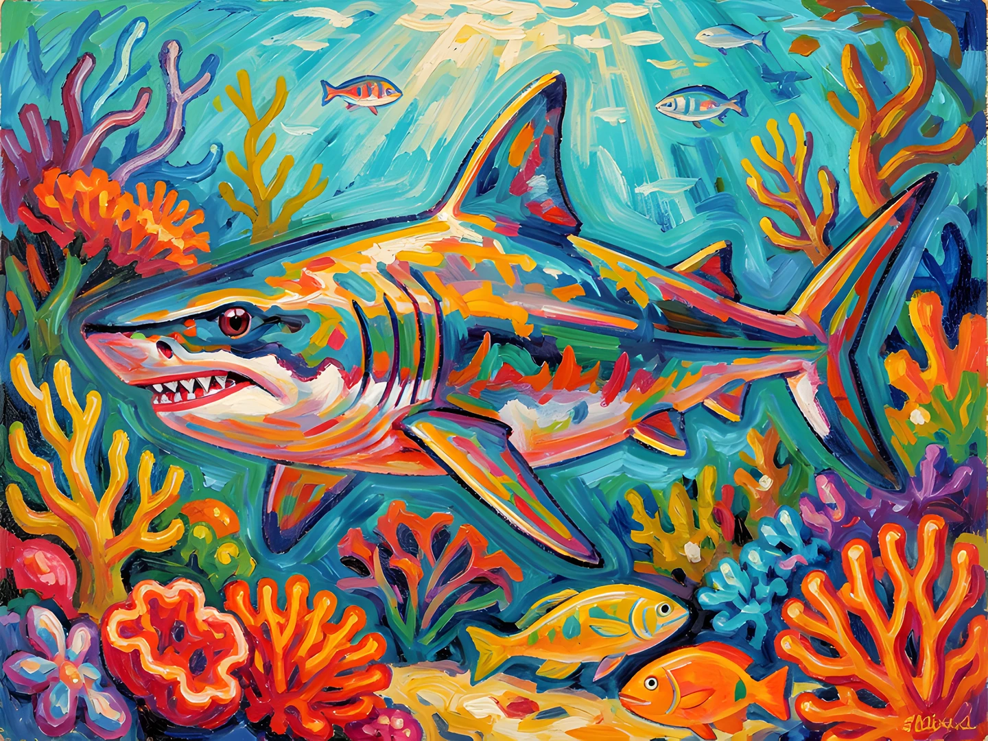 Impressionist Shark Reef