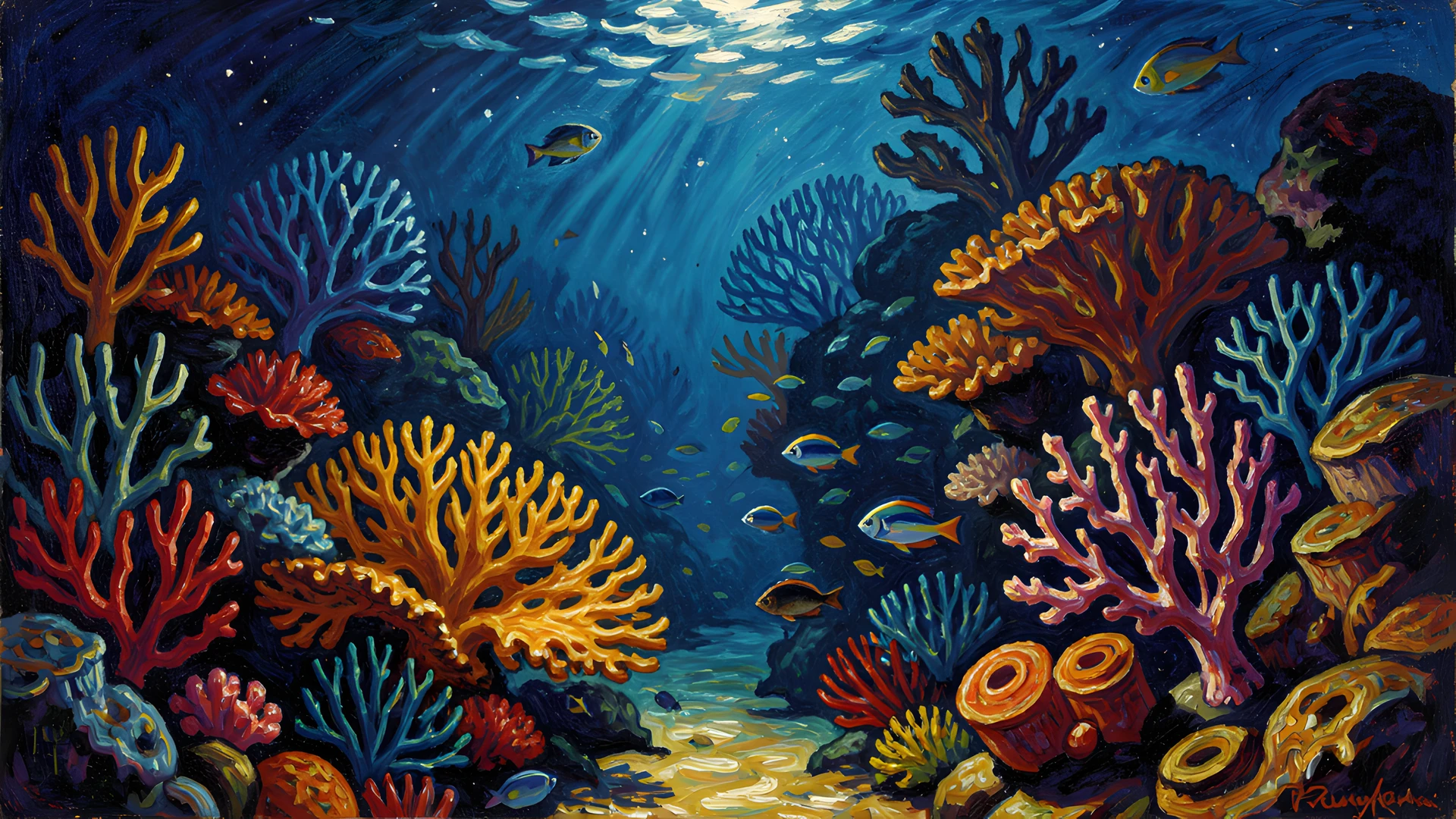 Coral Reef Sunset