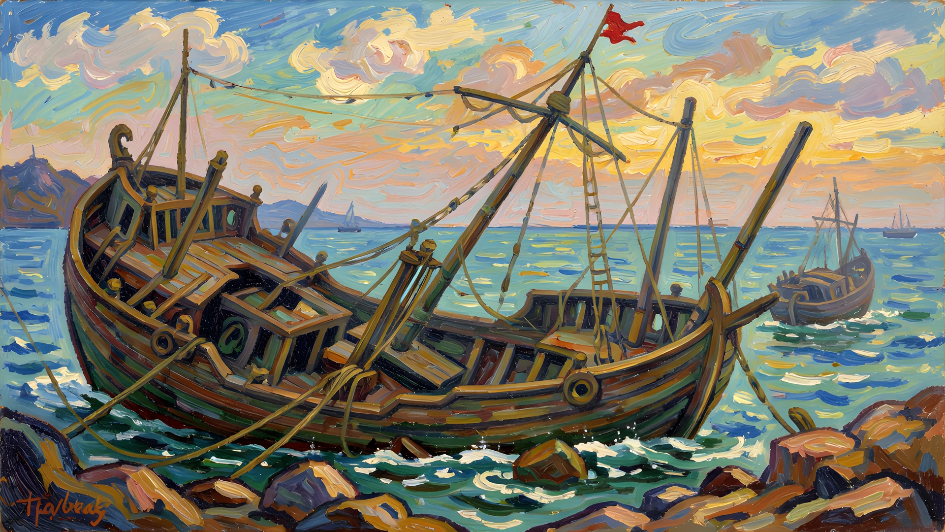 Monets Sunken Ship