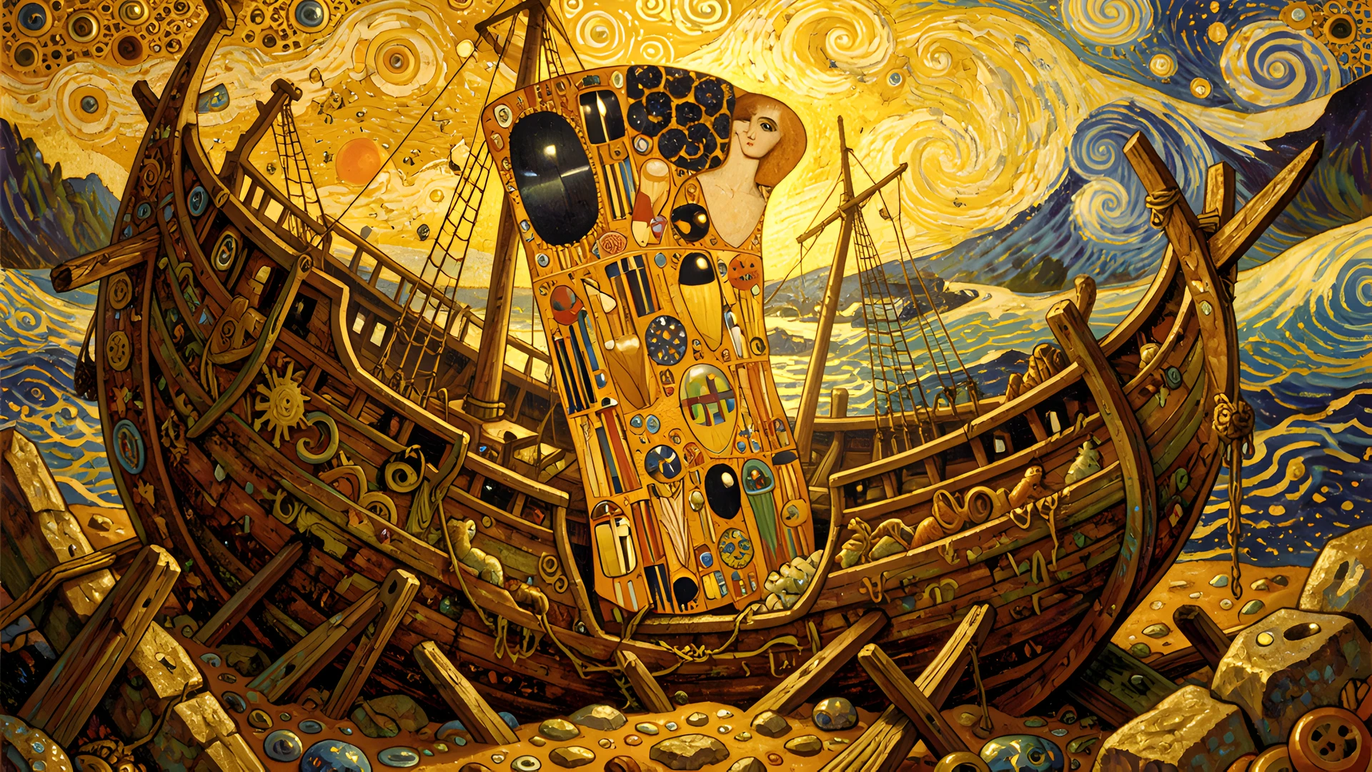 Golden Klimt Ruins