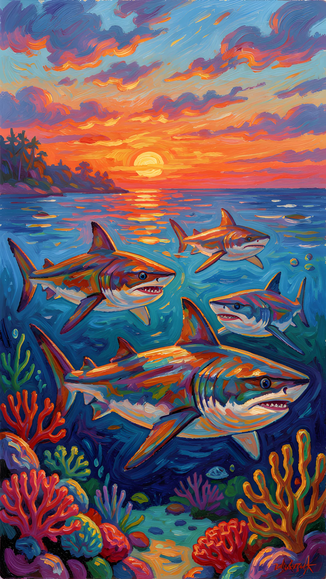 Impressionist Ocean Scene