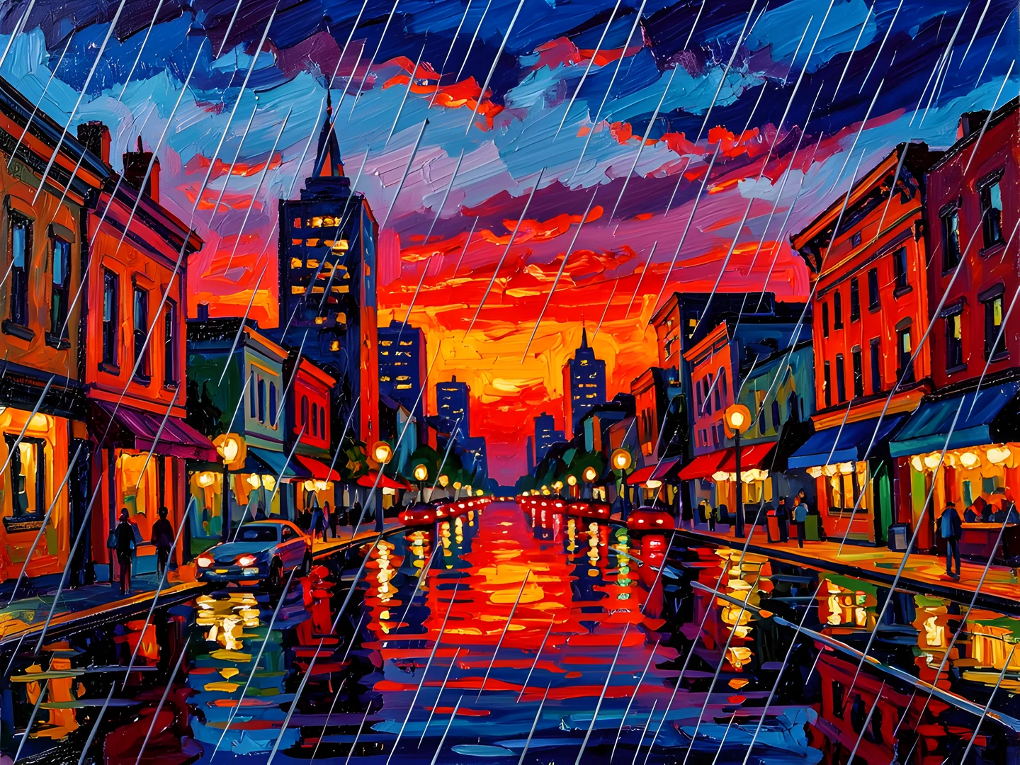 Impressionist Cityscape