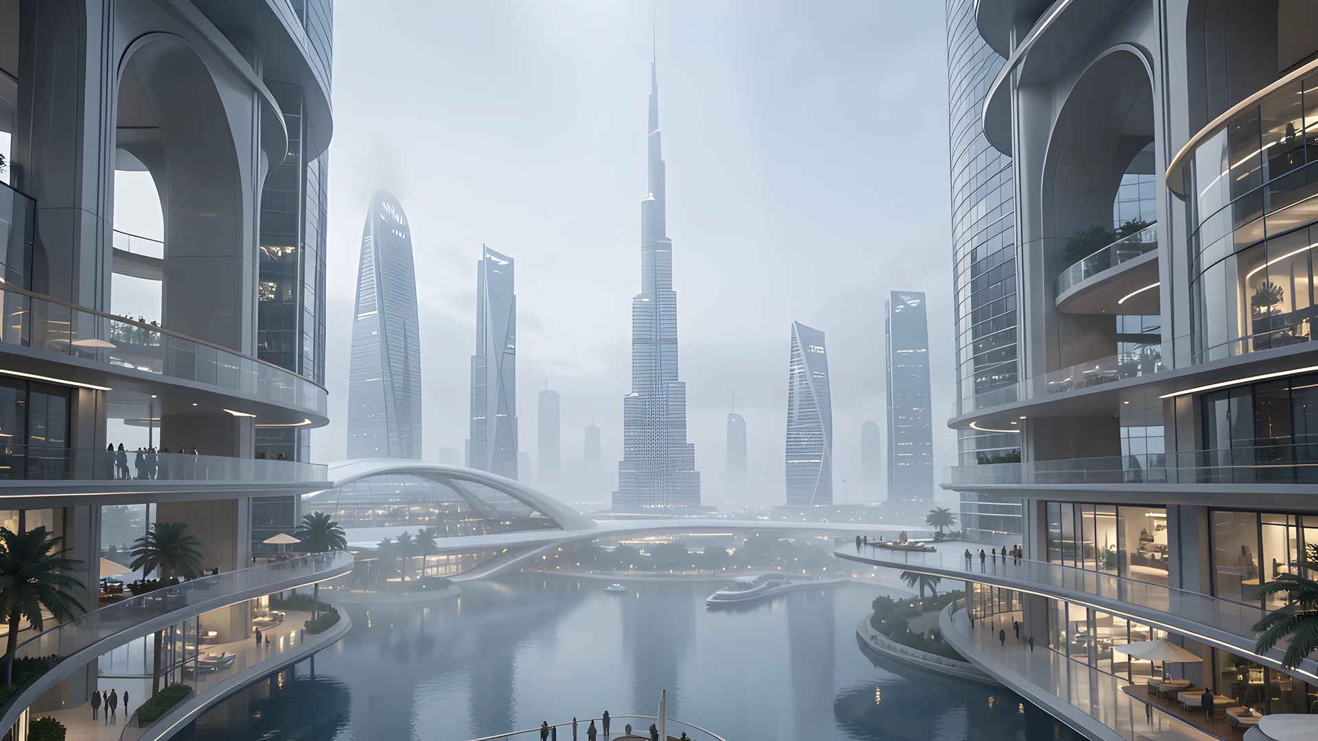 Misty Cityscape