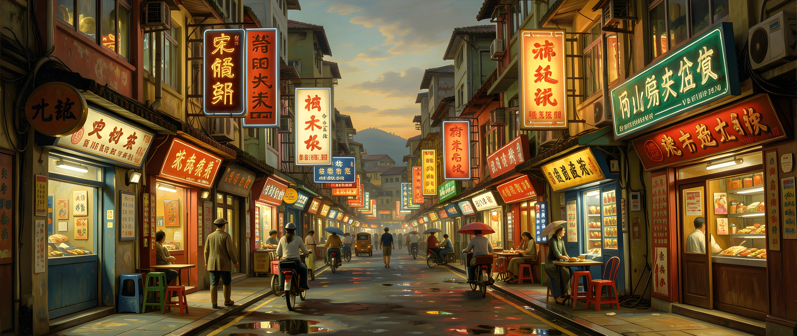 Neon Vermeer Alley