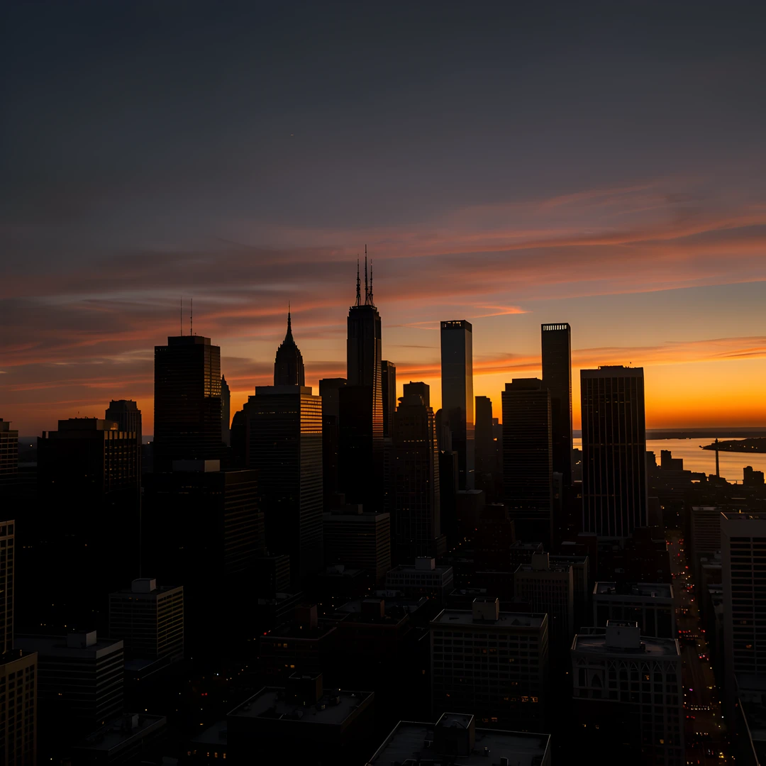 Golden Manhattan Sky