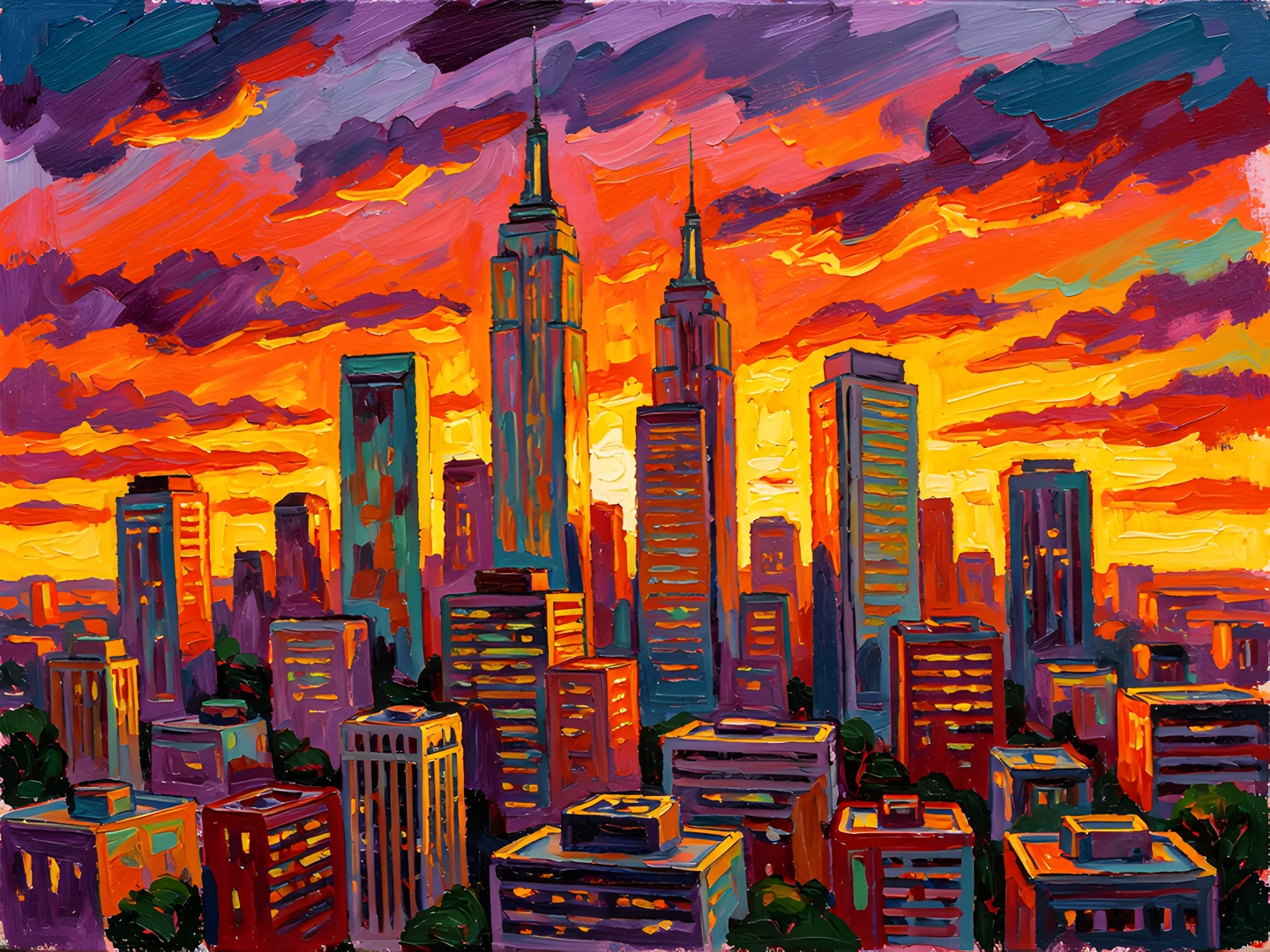 Impressionist Cityscape