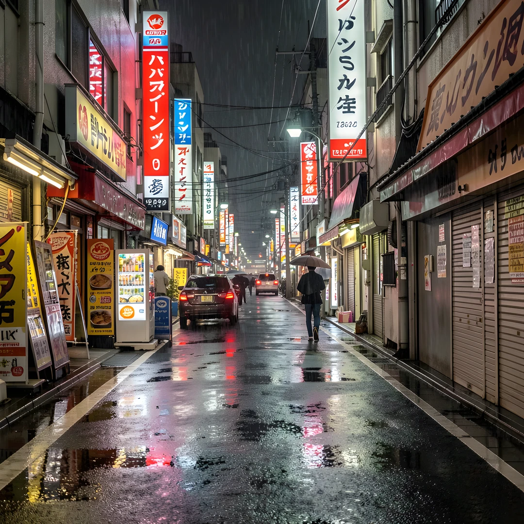 Tokyo Rain Streets