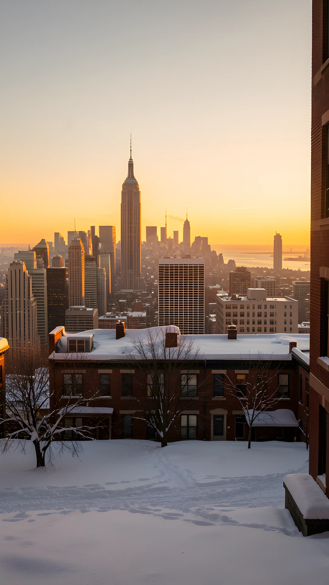 Snowy City Sky