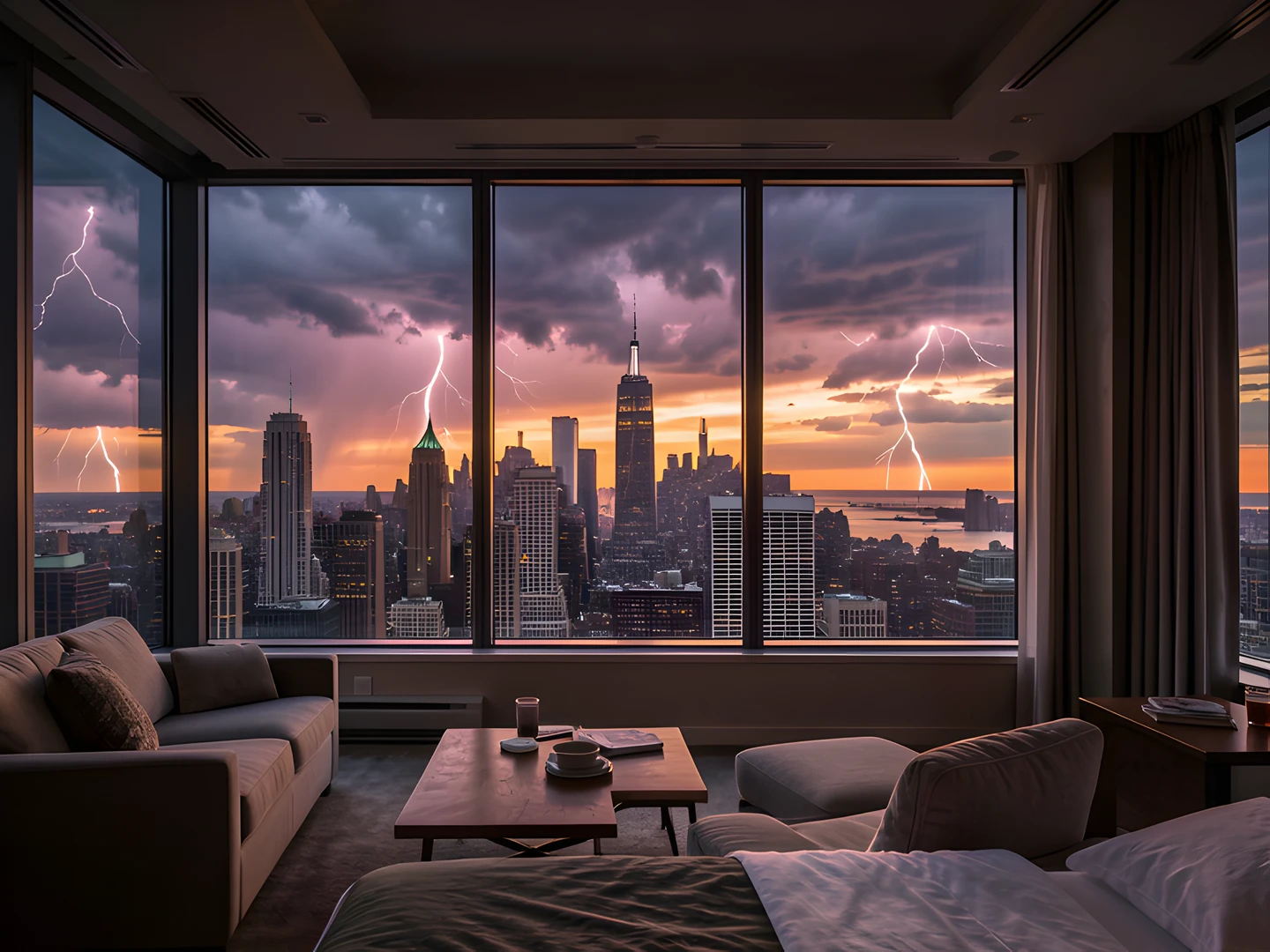 City Skyline Storm
