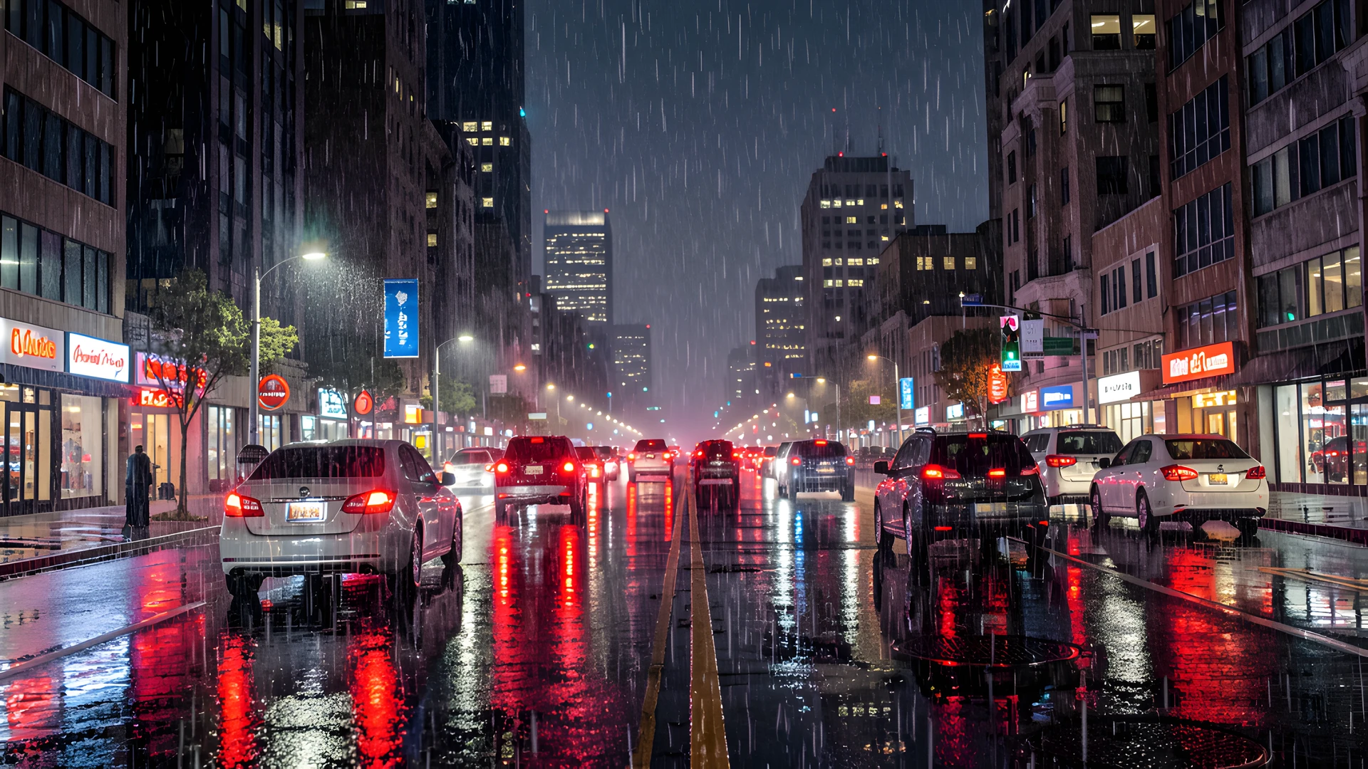 City Street Rain