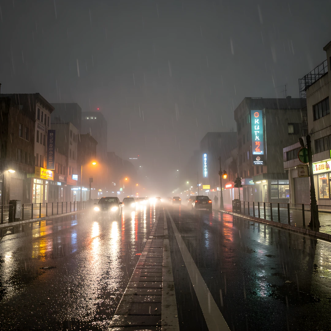 Rainy Cityscape