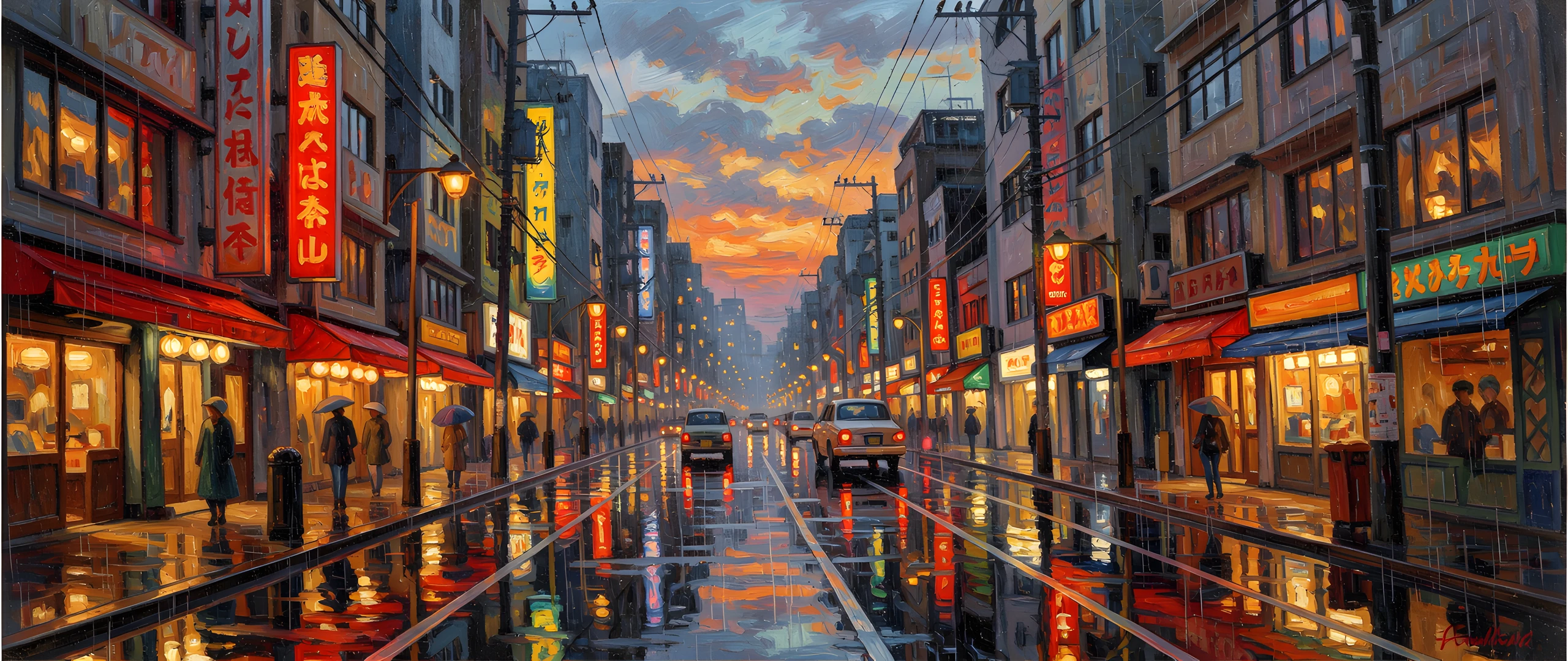 Impressionist Tokyo Night