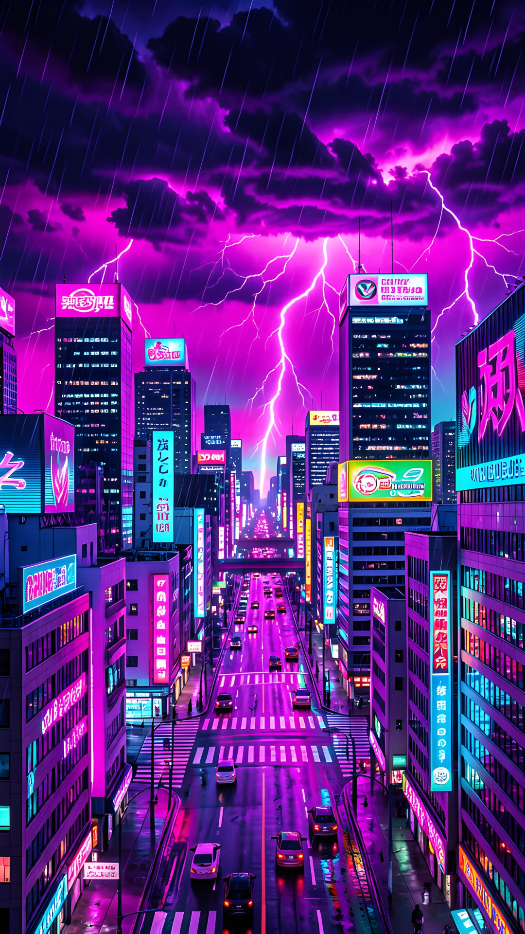Vaporwave Cityscape