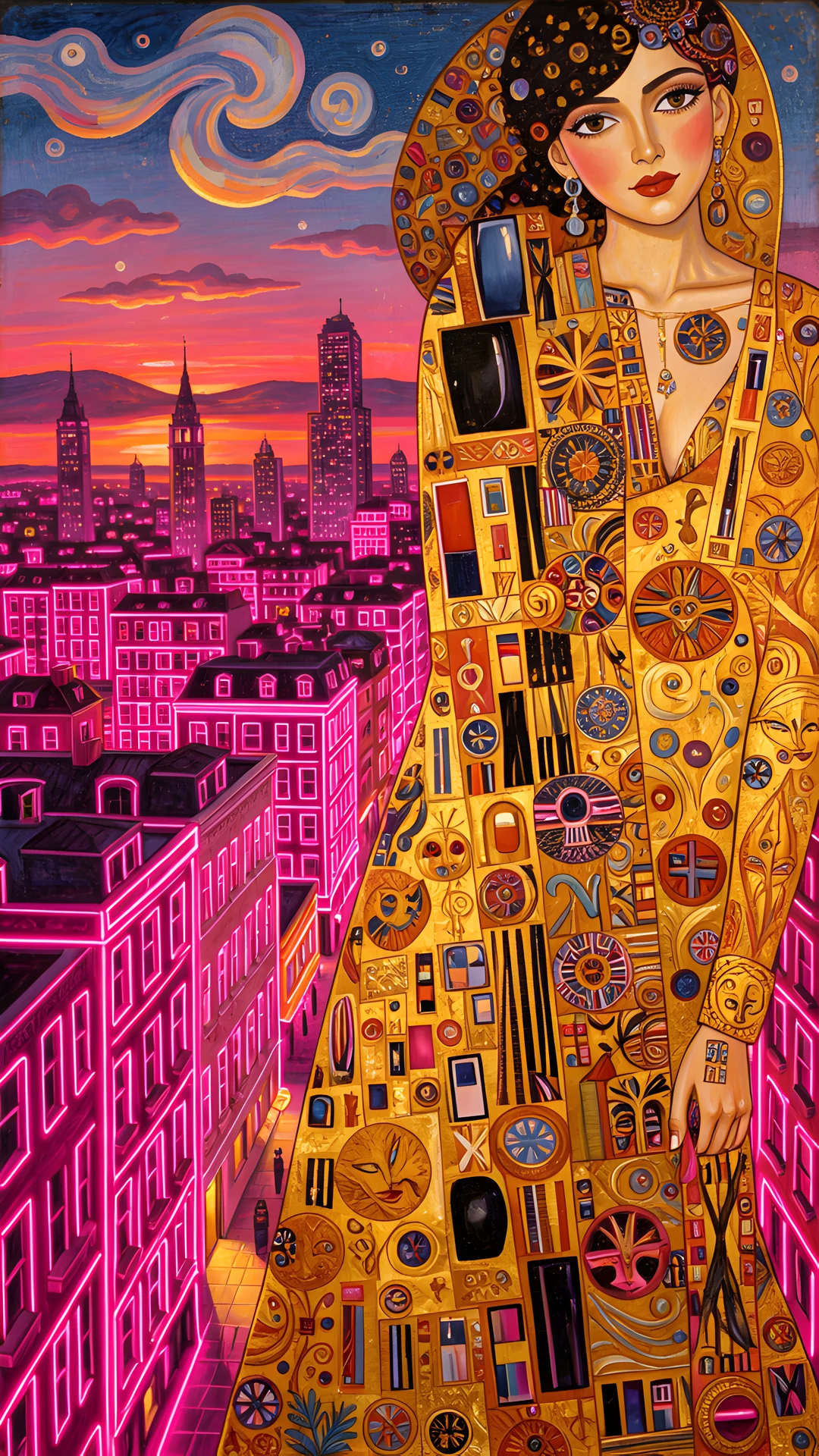 Golden Grid Klimt