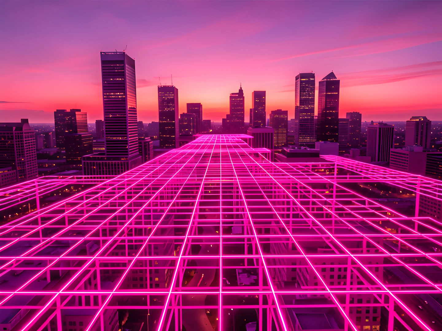 Neon City Sky