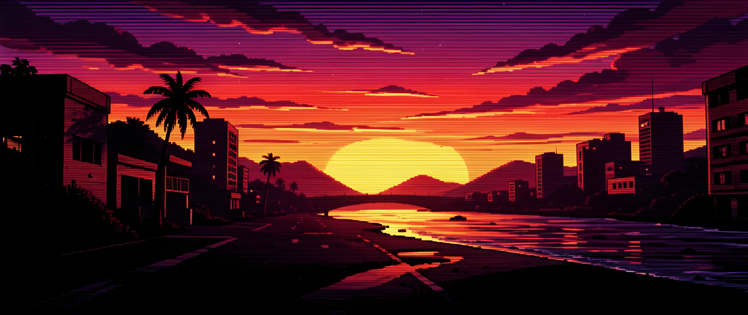 Retro Sunset Glow