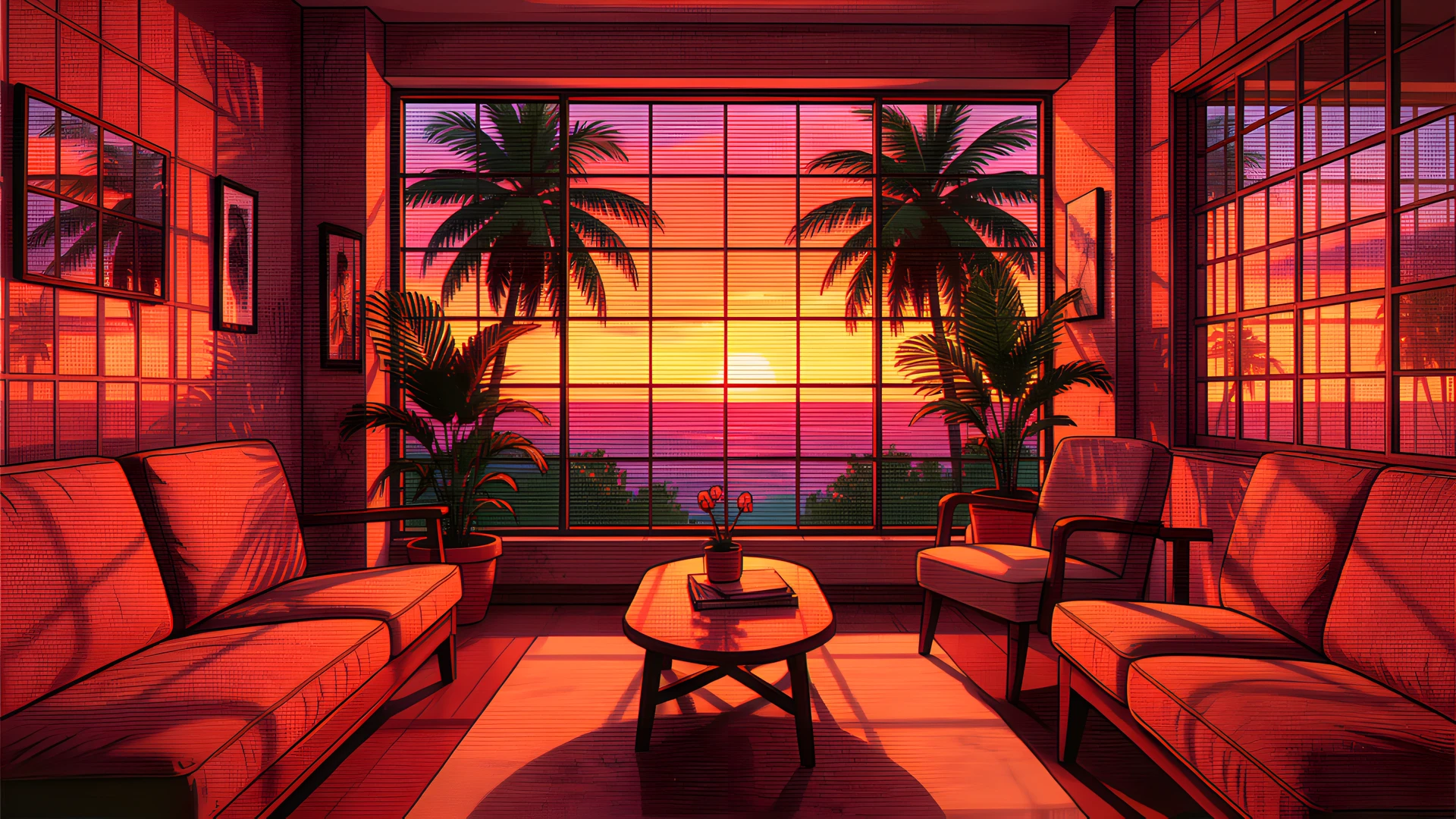 Retro Palm Oasis