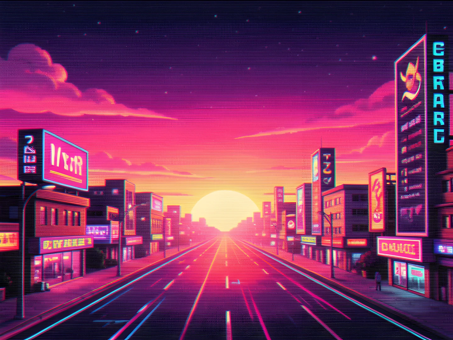 Neon Sunset Haze