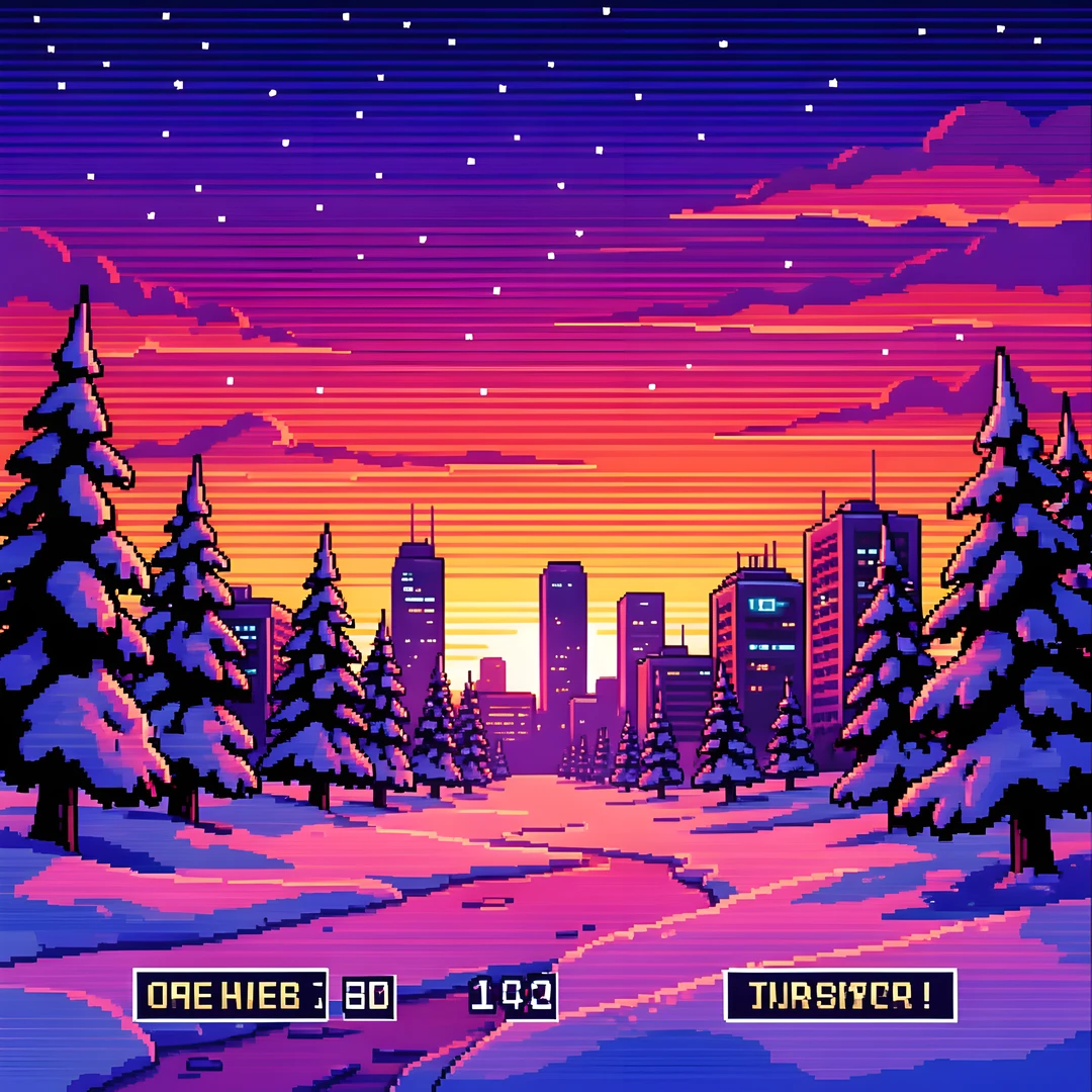 Cyber Winter Sunset