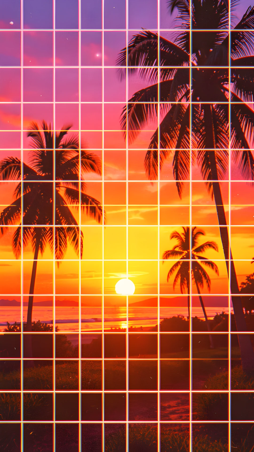 Retro Palm Grid