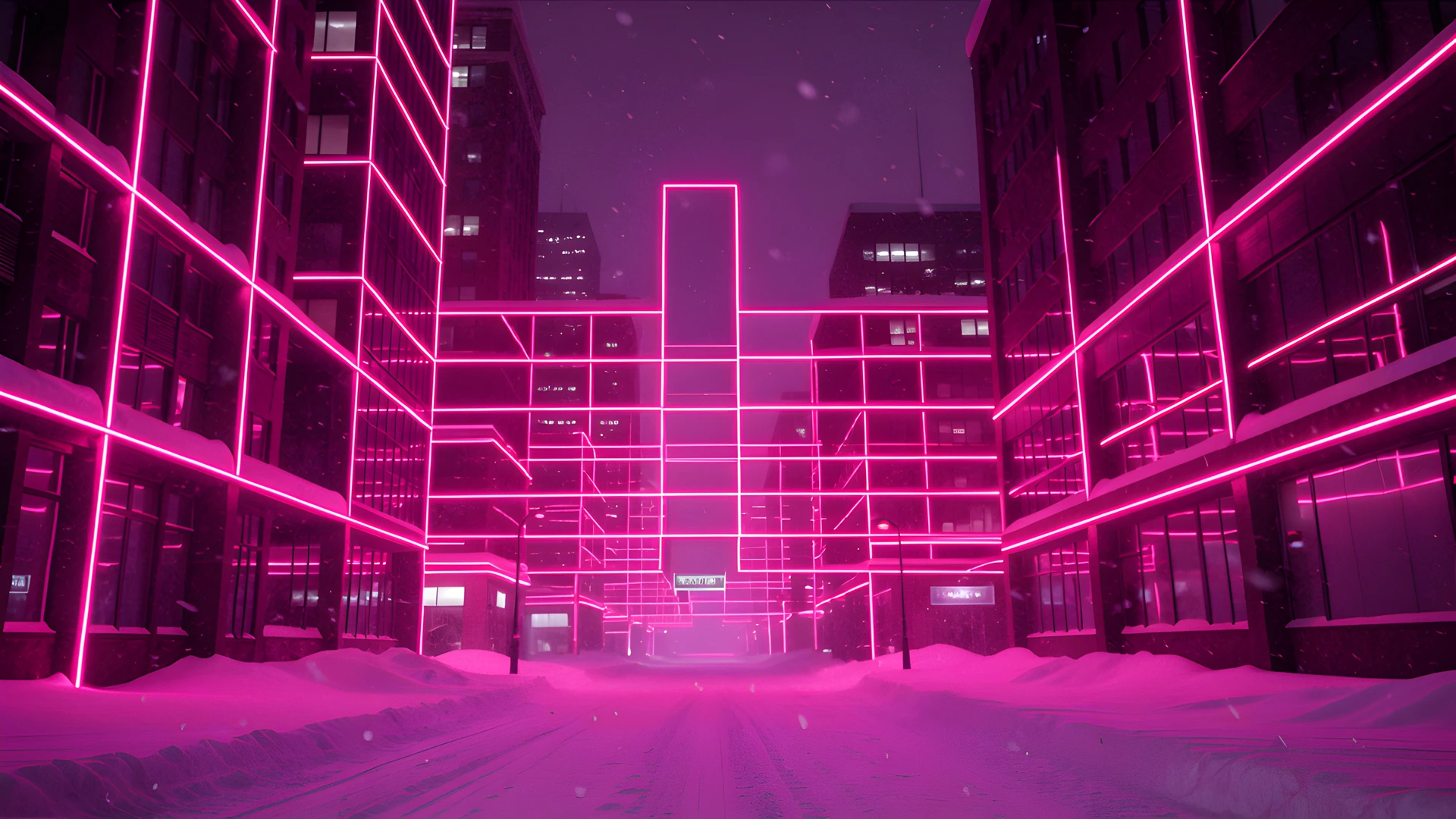 Neon City Grid