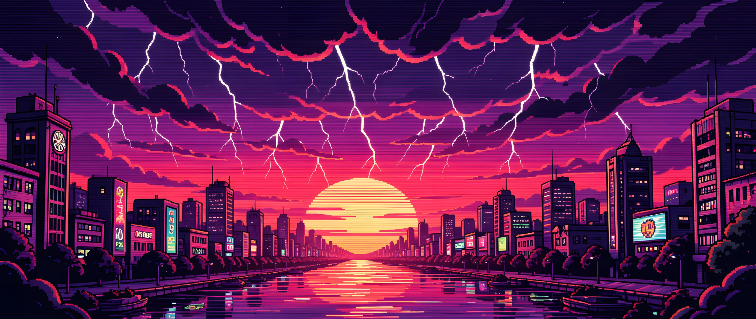 Neon Sunset Breeze