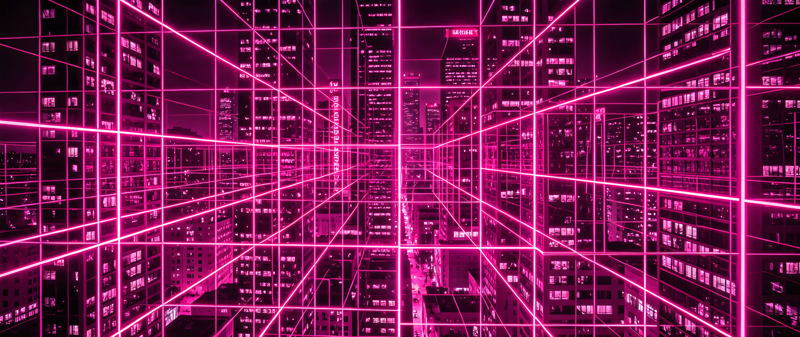 Neon City Grid