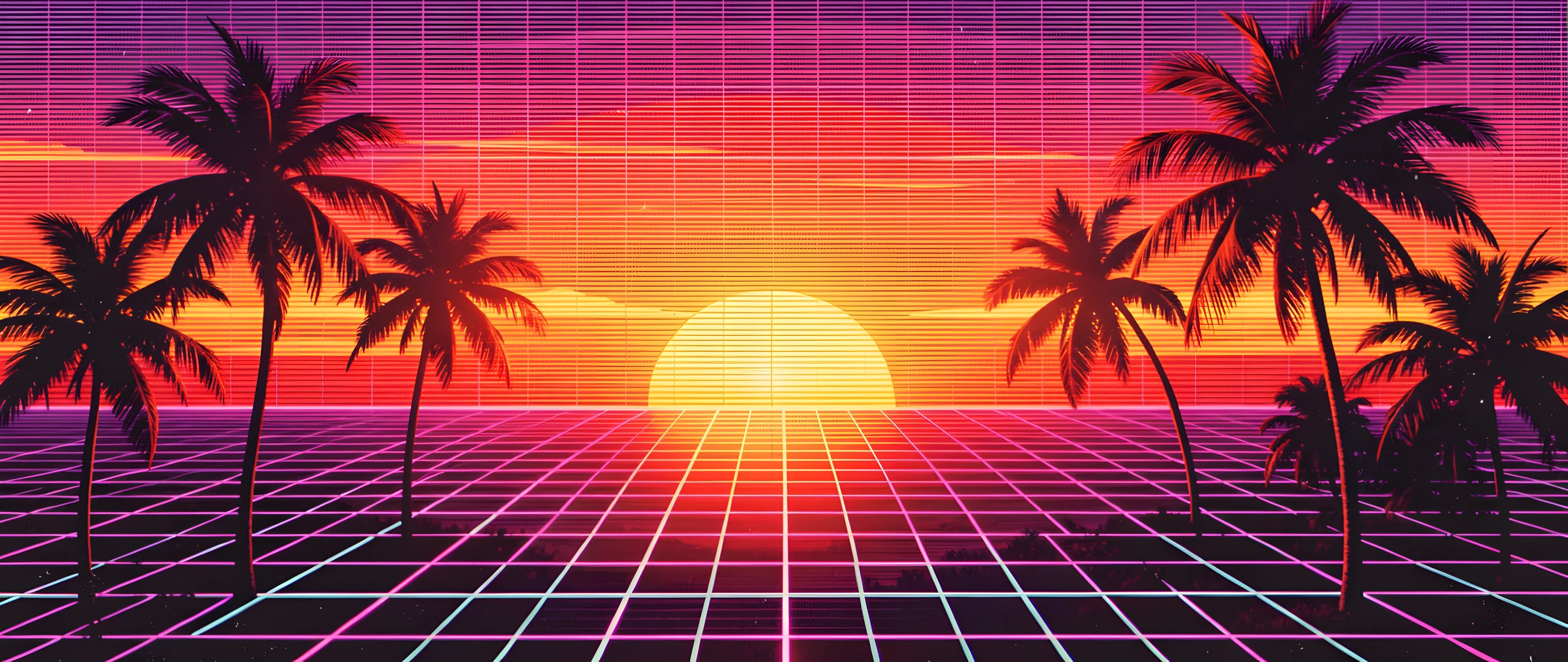 Retro Palm Grid