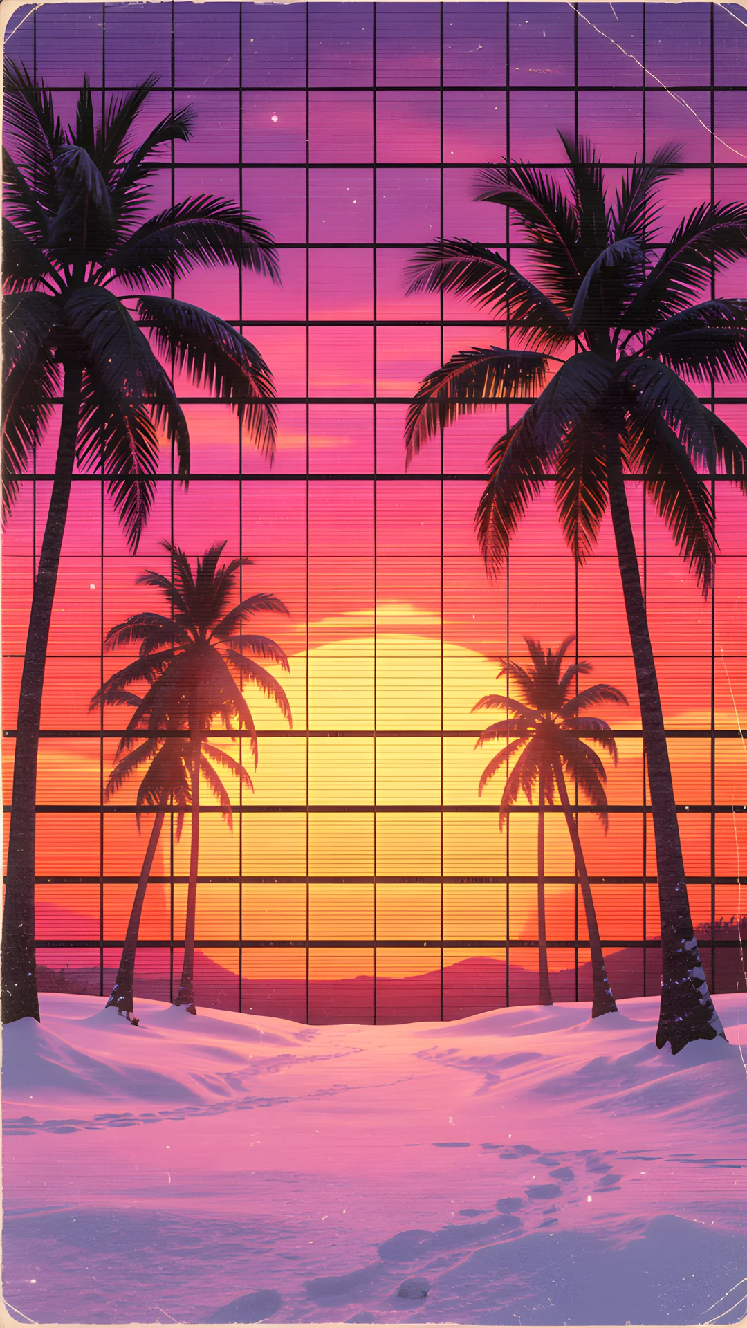 Snowy Palm Grid