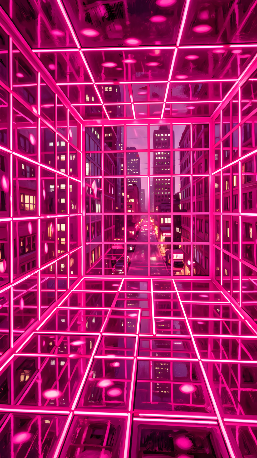 Neon City Grid