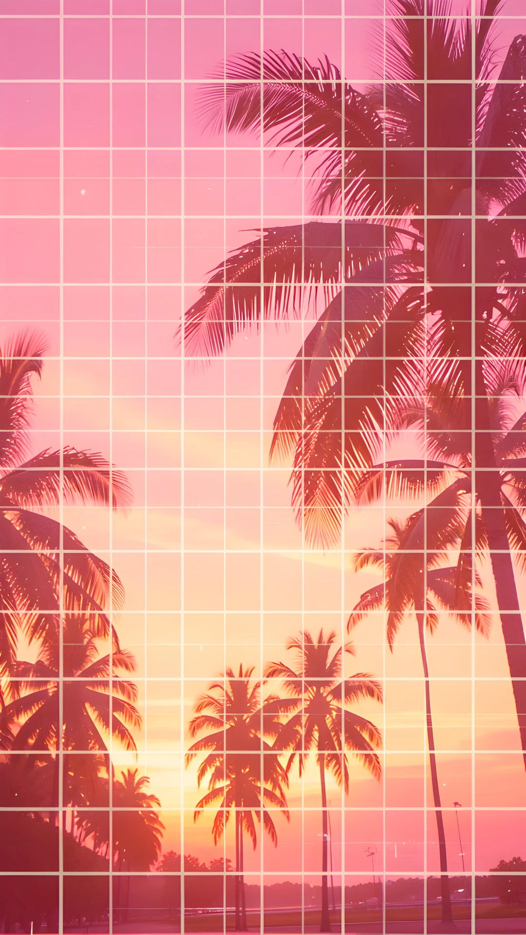 Retro Sunset Grid